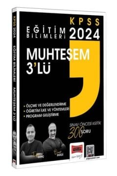 2024 Eğitim Bilimleri Muhteşem 3lü Soru Bankası Ölçme ve Değerlendirme - Öğretim İlke ve Yöntemleri - Program Geliştirme Çözümlü Yargı Yayınları
