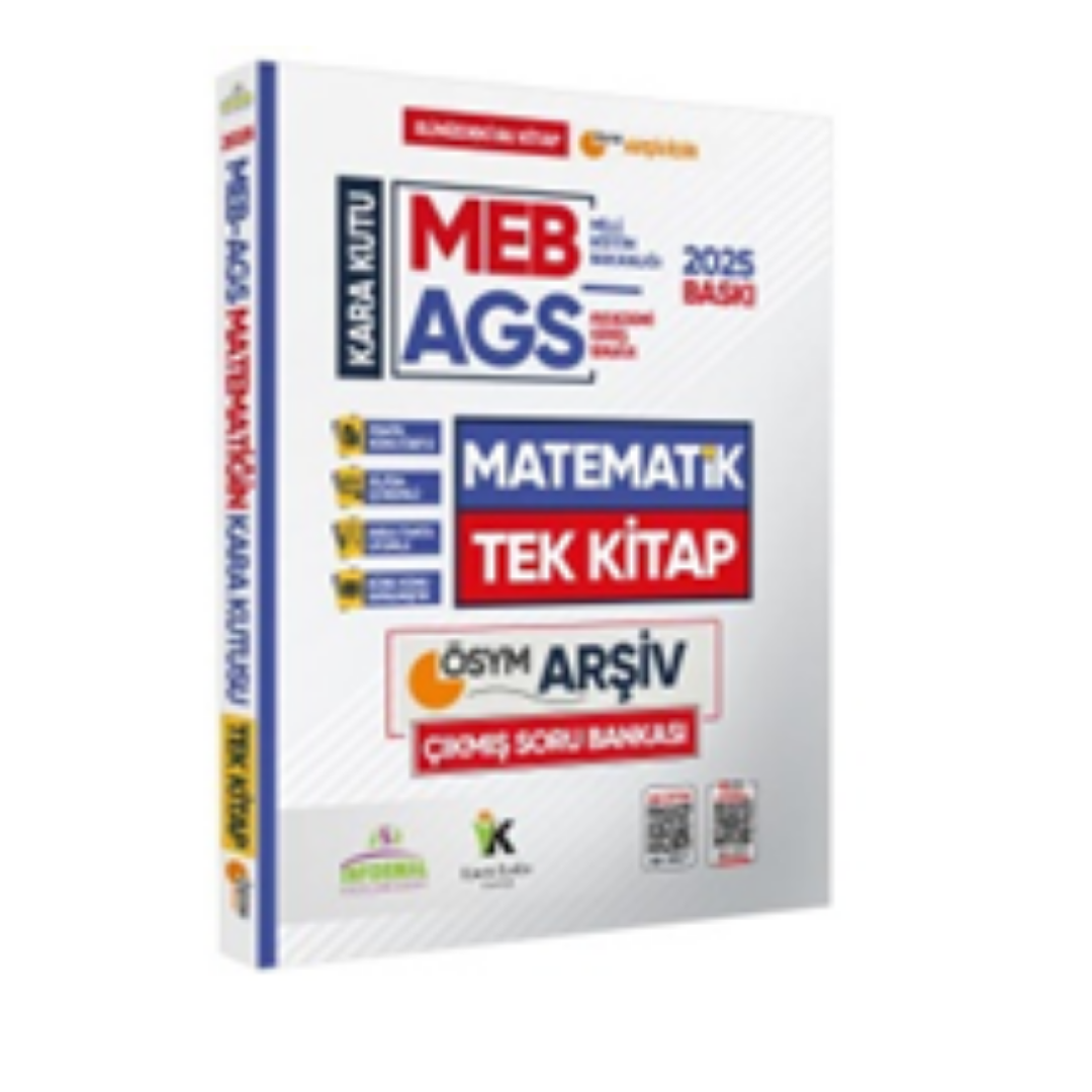 2025 MEB-AGS Kara Kutu Matematik TEK KİTAP ÖSYM Arşiv Çıkmış Soru Bankası K.Özetli Video/PDF Çözümlü İnformal Yayınları