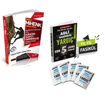 Dizgi Kitap Yargıç Adli Hakimlik Son 5 Yıl Orijinal Çıkmış Sorular ve Mihenk 5 Deneme Tamamı Çözümlü Set