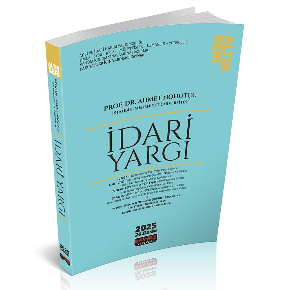 İdari Yargı Konu Anlatımı Savaş Yayınları