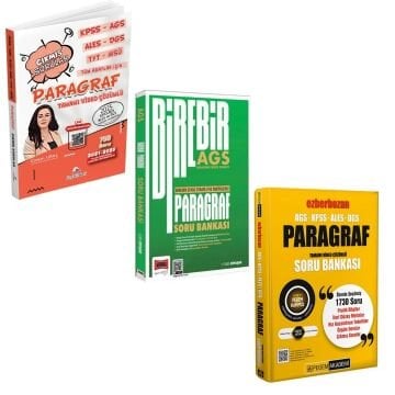 Dizgi Kitap KPSS AGS ALES DGS 3'lü Kazandıran Paragraf Soru Bankası Çıkmış Sorular  Seti