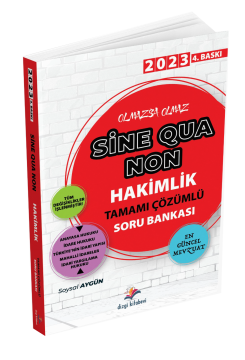 Dizgi Kitap Sine Qua Non Hakimlik Kamu Hukuku Çözümlü Soru Bankası 4.Baskı 2023