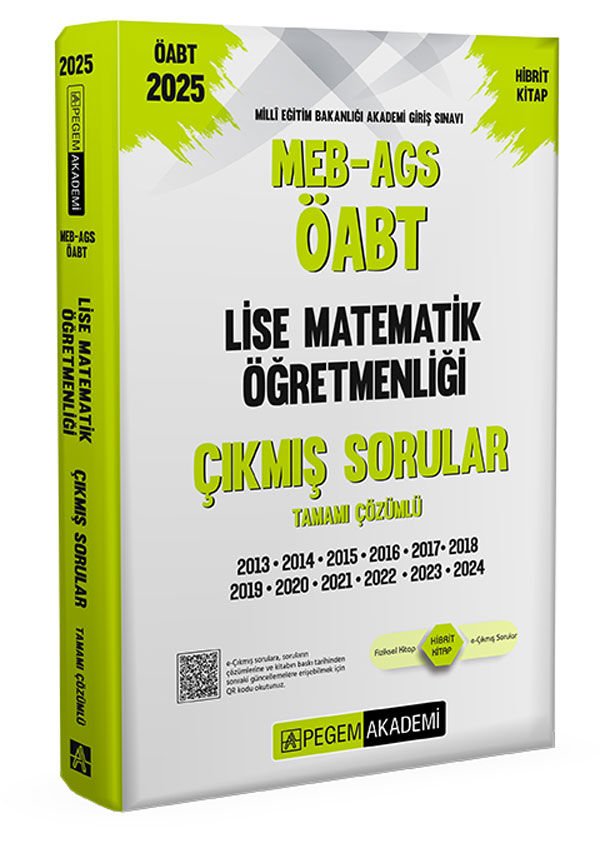 2025 MEB-AGS-ÖABT Lise Matematik Öğretmenliği Çıkmış Sorular Pegem Yayınları