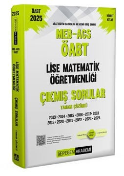 2025 MEB-AGS-ÖABT Lise Matematik Öğretmenliği Çıkmış Sorular Pegem Yayınları