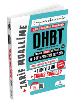 Dizgi Kitap DHBT Son 6 Sınav Tamamı Video Çözümlü Orijinal Çıkmış Sorular Zarif Muallime