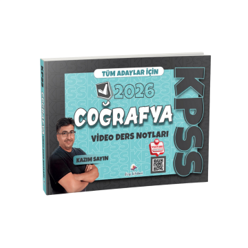 Dizgi Kitap 2026 Tüm Adaylar İçin Kpss Coğrafya Video Ders Notları Kazım Sayın