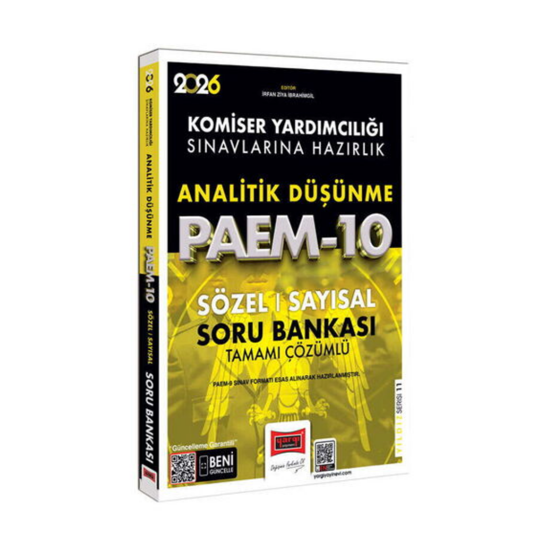 2026 PAEM Komiser Yardımcılığı Sınavlarına Hazırlık Analitik Düşünme Sözel-Sayısal Soru Bankası Yargı Yayınları