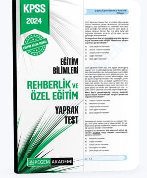 2024 KPSS Eğitim Bilimleri Rehberlik ve Özel Eğitim Yaprak Test Pegem Yayınları