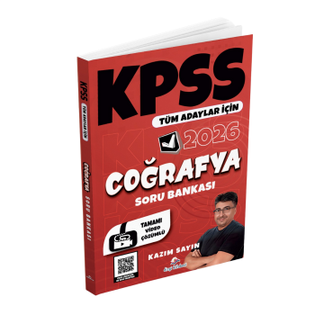 Dizgi Kitap 2026 Tüm Adaylar İçin KPSS Coğrafya Tamamı Video Çözümlü Soru Bankası Kazım Sayın