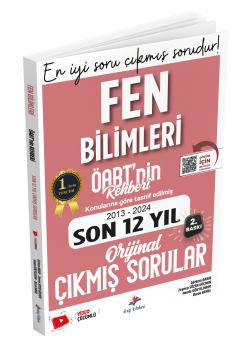 Dizgi Kitap Meb Ags Öabt Fen Bilimleri ÖABT'nin Rehberi Konularına Göre Tasnif Edilmiş Son 12 Yıl Video Çözümlü Çıkmış Sorular 2025