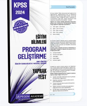 Pegem Akademi 2024 KPSS Eğitim Bilimleri Program Geliştirme Yaprak Test
