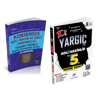 Dizgi Kitap Adli Hakimlik Yargıç Tamamı Yenilenmiş PDF Çözümlü 5 Deneme ve Konsensus 10 Deneme Seti