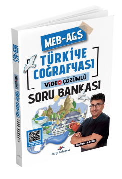 Dizgi Kitap 2026 MEB-AGS Türkiye Coğrafyası Tamamı Video Çözümlü Soru Bankası Kazım Sayın