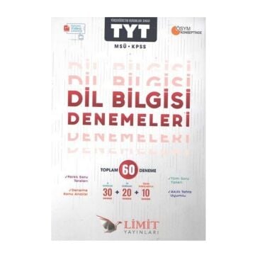 Limit Yayınları TYT Dil Bilgisi 60 Deneme
