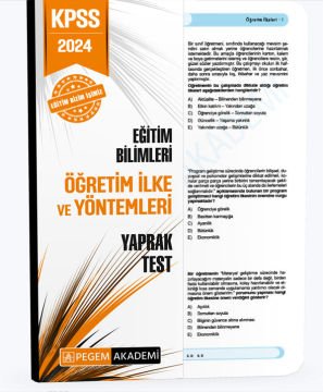 Pegem Akademi 2024 KPSS Eğitim Bilimleri Öğretim İlke ve Yöntemleri Yaprak Test