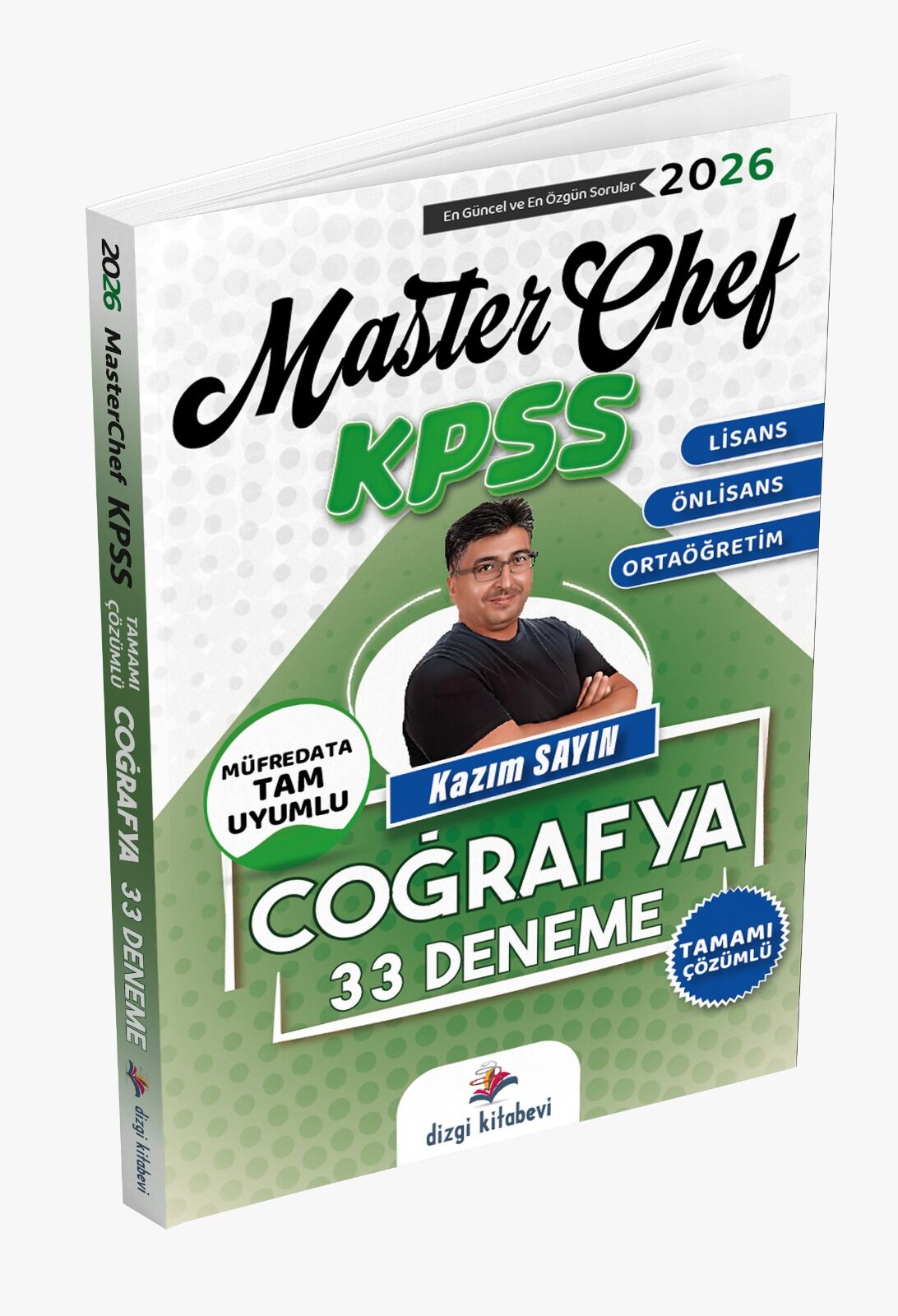Dizgi Kitap 2026 Tüm Adaylar İçin MasterChef Kpss Coğrafya Tamamı Çözümlü 33 Deneme Kazım Sayın