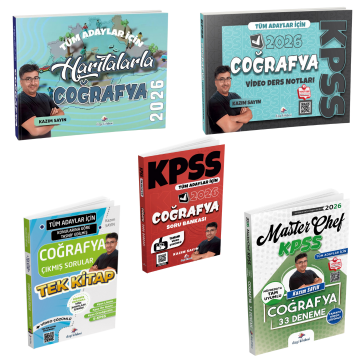 Dizgi Kitap 2026 Tüm Adaylar İçin Kpss Coğrafya Kazandıran 5'li Set Kazım Sayın