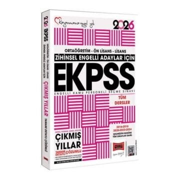 2026 Zihinsel Engelli Adaylar İçin EKPSS GK-GY Tüm Dersler (2016-2024) Çıkmış Sorular Kitabı Yargı Yayınları