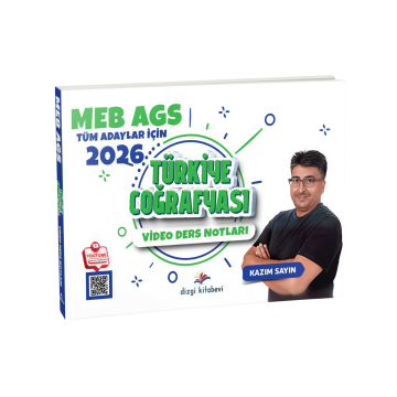 Dizgi Kitap 2026 MEB-AGS Türkiye Coğrafyası Video Ders Notları Kazım Sayın