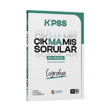 Akademi Denizi KPSS Coğrafya Çıkmamış Sorular Soru Bankası