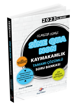 Dizgi Kitap 2023 Sine Qua Non Kaymakamlık Hukuk Tamamı Çözümlü Soru Bankası 4.Baskı