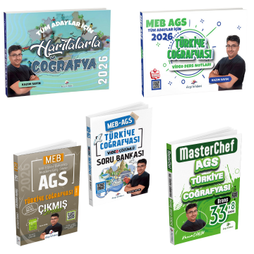Dizgi Kitap 2026 MEB AGS Türkiye Coğrafyası Kazandıran 5'li Set Kazım Sayın