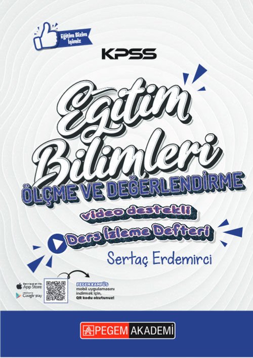 KPSS Eğitim Bilimleri Ölçme ve Değerlendirme Ders İzleme Defteri Pegem Akademi