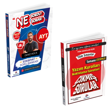 Dizgi Kitap Deniz Hoca Ayt Edebiyat Soru Bankası ve Yazım Kuralları Noktalama İşaretleri Çıkmış Sorular Seti