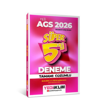 2026 MEB AGS Tamamı Çözümlü Süper 5 li Deneme Yediiklim Yayınları