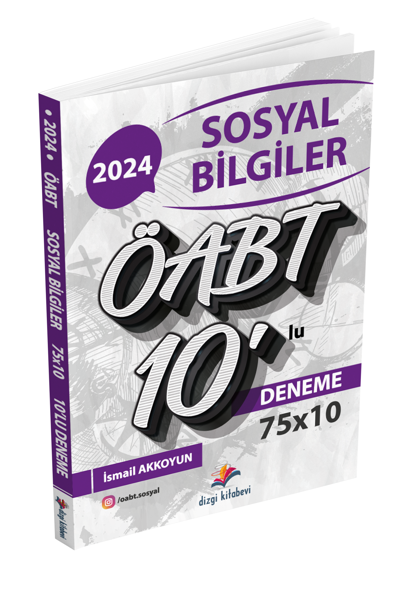 Dizgi Kitap Sosyal Bilgiler ÖABT 10’lu Deneme İsmail Akkoyun 2024
