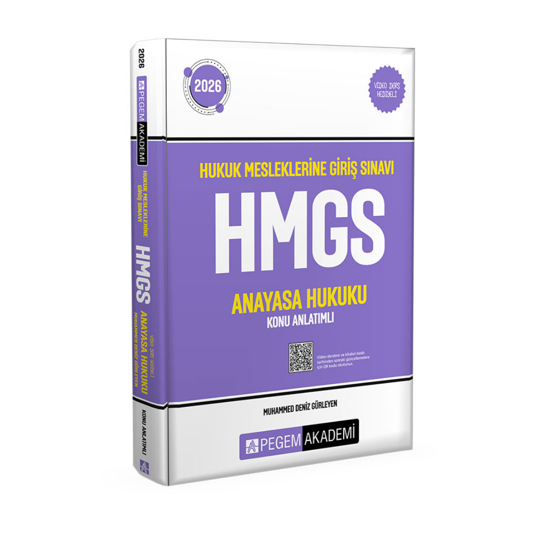 2026 Hukuk Mesleklerine Giriş Sınavı HMGS Anayasa Hukuku Konu Anlatımlı Pegem Yayınları
