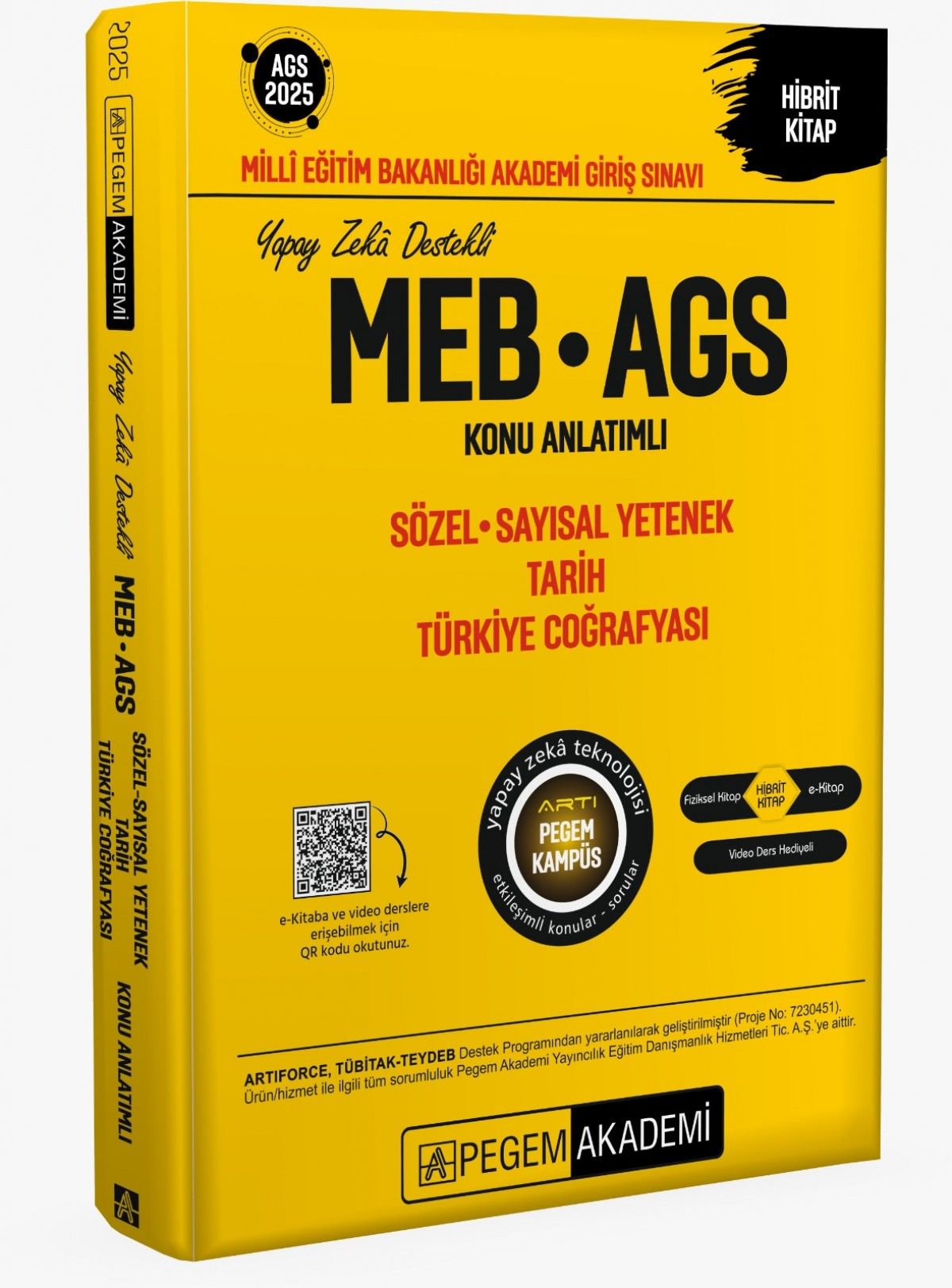 2025 MEB AGS Konu Anlatımlı Sözel Sayısal Yetenek Tarih Türkiye Coğrafyası Pegem Yayınları