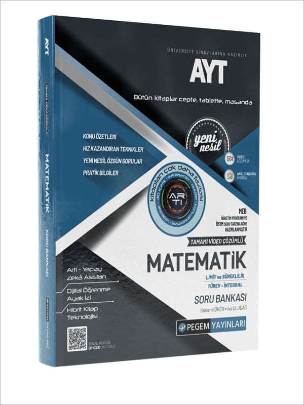 AYT Matematik Limit ve Süreklilik Türev-İntegral Soru Bankası Pegem Yayınları