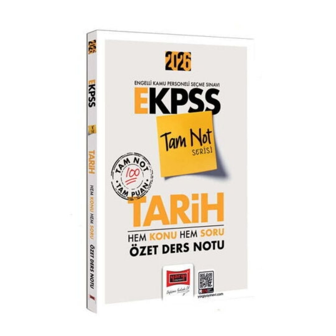 Yargı Yayınları 2026 E-KPSS Tam Not Serisi Tarih Hem Konu Hem Soru Özet Ders Notu