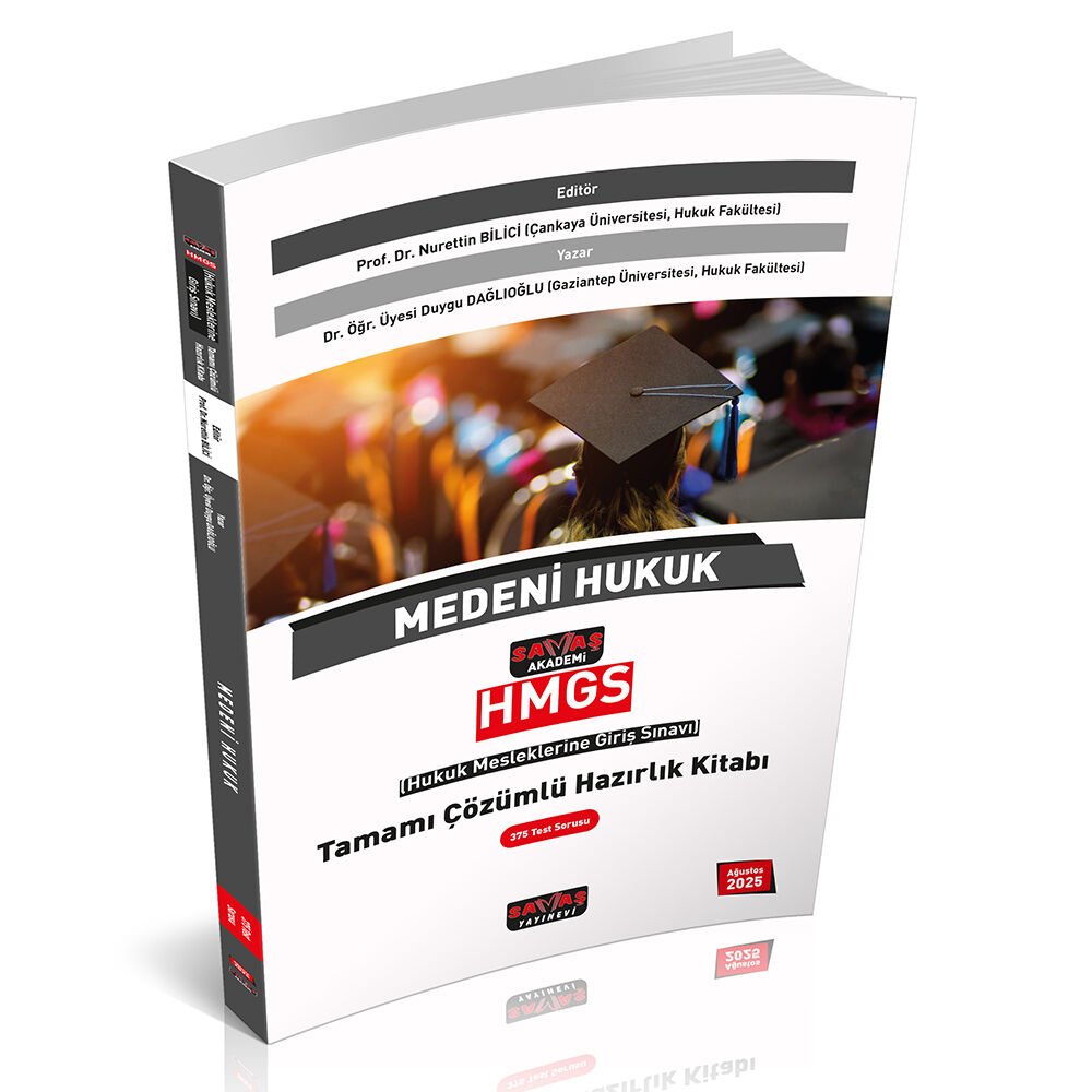HMGS Medeni Hukuk Tamamı Çözümlü Hazırlık Kitabı Savaş Yayınları