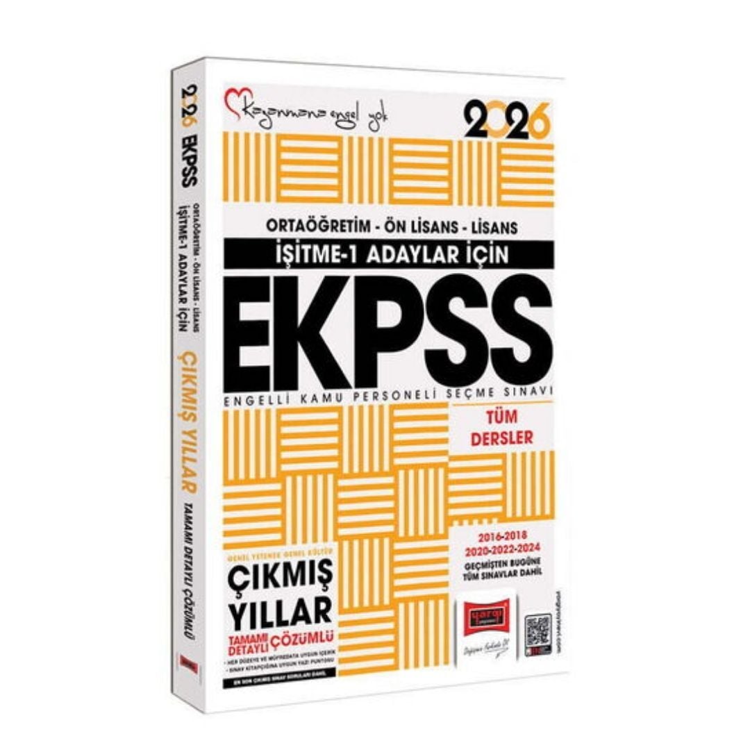 Yargı Yayınları 2026 İşitme 1 Adaylar İçin EKPSS GK-GY Tüm Dersler (2016-2024) Çıkmış Sorular Kitabı