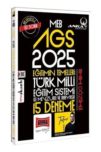 2025 MEB-AGS Anka Serisi Eğitimin Temelleri Türk Milli Eğitim Sistemi İle Mevzuatı ve Anayasa 15 Deneme Yargı Yayınları