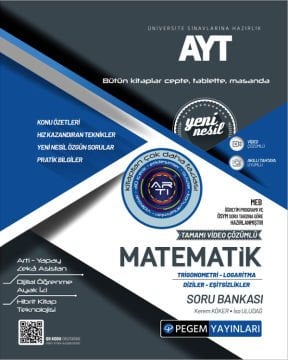 AYT Matematik Trigonometri-Logaritma-Diziler-Eşitsizlikler Soru Bankası Pegem Akademi