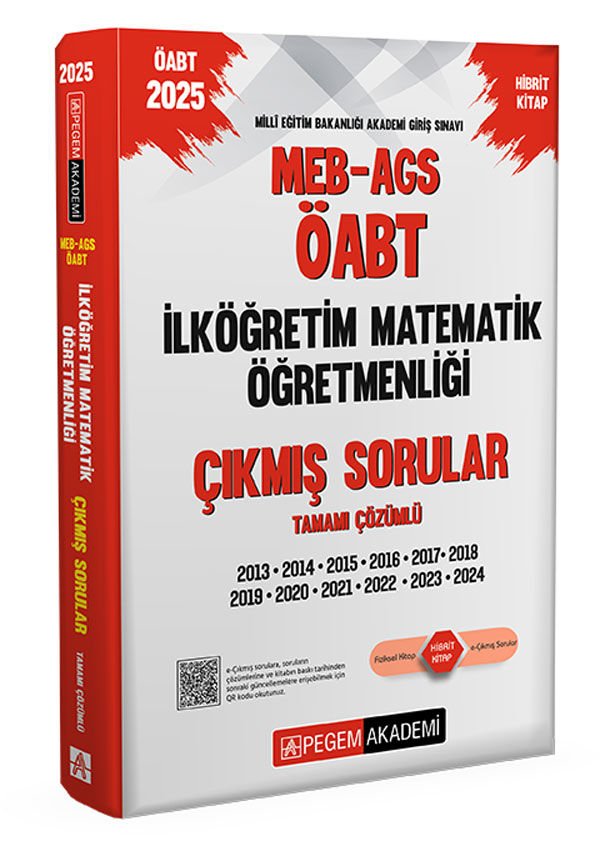 2025 MEB-AGS-ÖABT İlköğretim Matematik Öğretmenliği Çıkmış Sorular Pegem Yayınları