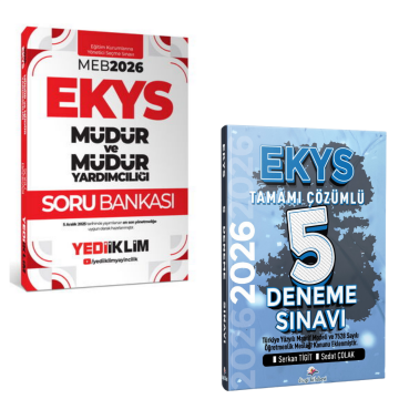 2026 MEB EKYS Müdür ve Müdür Yardımcılığı Soru Bankası & MEB EKYS Müdür ve Müdür Yardımcılığı Tamamı Çözümlü 5 Deneme Seti