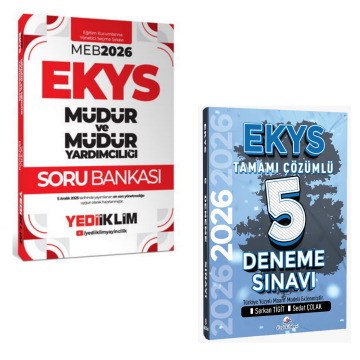 2026 MEB EKYS Müdür ve Müdür Yardımcılığı Soru Bankası & MEB EKYS Müdür ve Müdür Yardımcılığı Tamamı Çözümlü 5 Deneme Seti