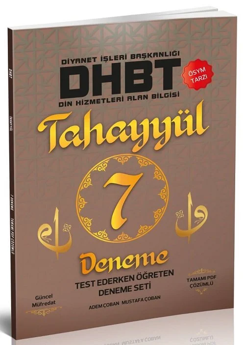 DHBT 7 Deneme Çözümlü - Mustafa Çoban, Adem Çoban Tahayyül Yayınları