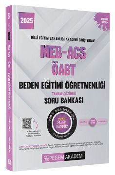 2025 MEB-AGS-ÖABT Beden Eğitimi Tamamı Çözümlü Soru Bankası Pegem Yayınları