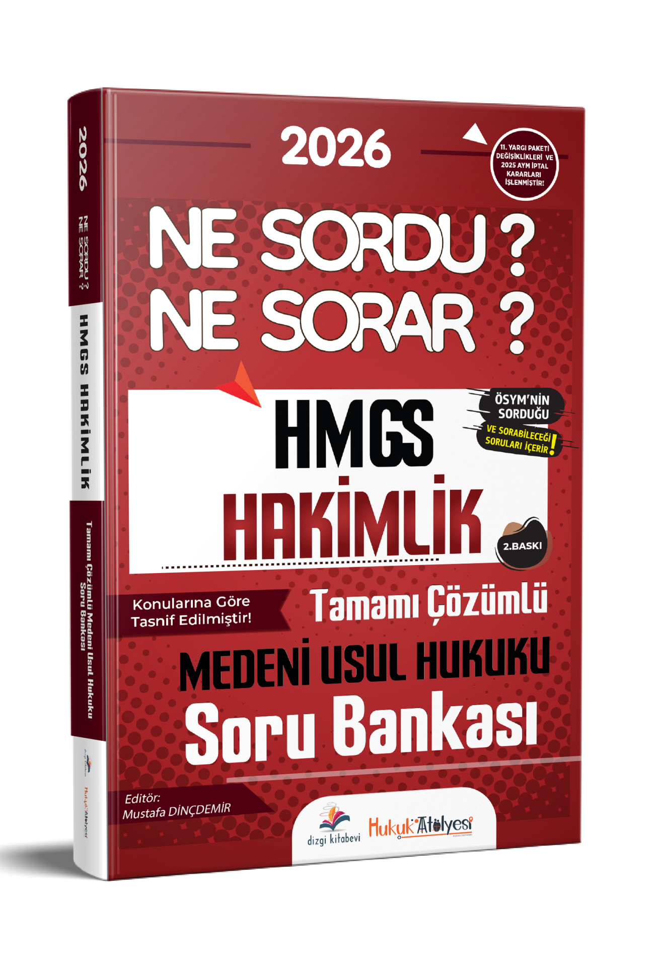 Dizgi Kitap 2026 Hukuk Atölyesi HMGS Hakimlik Ne Sordu Ne Sorar Medeni Usul Hukuku Tamamı Çözümlü Soru Bankası Mustafa Dinçdemir 2. Baskı