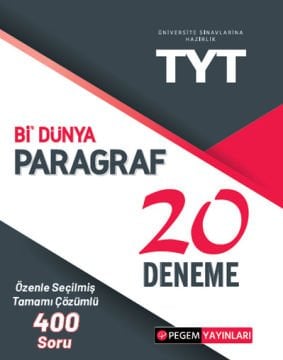 TYT Bi Dünya Paragraf 20 Deneme Pegem Akademi