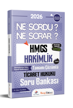 Dizgi Kitap 2026 Hukuk Atölyesi HMGS Hakimlik Ne Sordu Ne Sorar Ticaret Hukuku Tamamı Çözümlü Soru Bankası Dr. Okan Yıldırım 2. Baskı