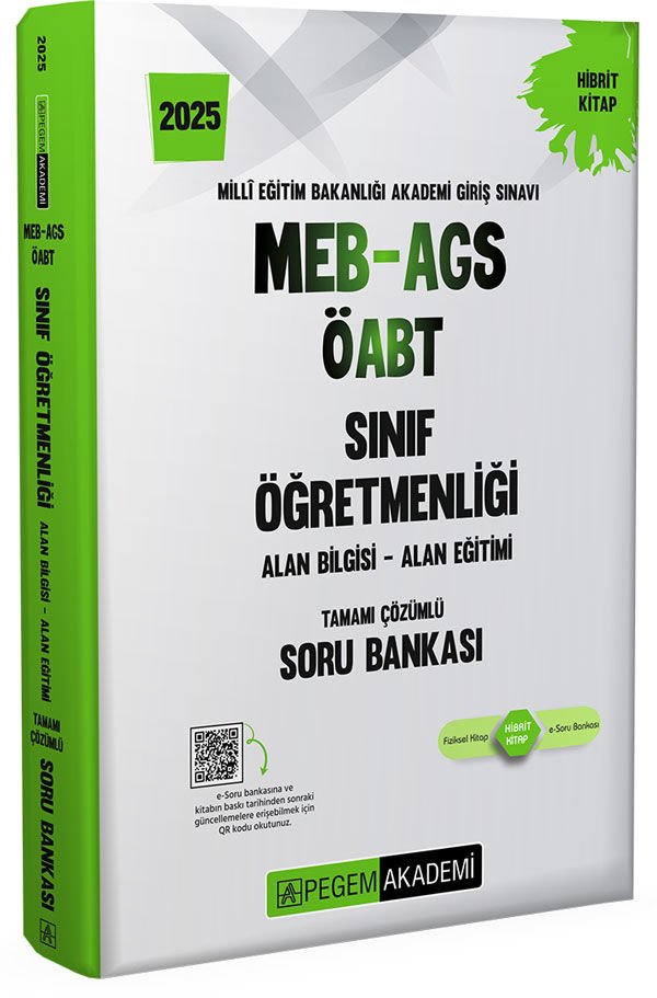 2025 MEB-AGS-ÖABT Sınıf Öğretmenliği Tamamı Çözümlü Soru Bankası Pegem Yayınları