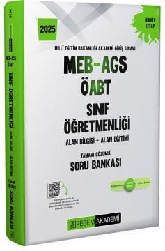 2025 MEB-AGS-ÖABT Sınıf Öğretmenliği Tamamı Çözümlü Soru Bankası Pegem Yayınları