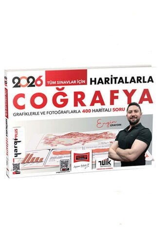 2026 Tüm Sınavlar İçin Haritalarla Coğrafya  Grafiklerle ve Fotoğraflarla 400 Haritalı Soru (Engin Eraydın) Yargı Yayınları