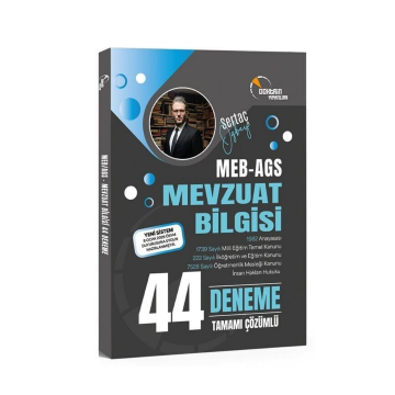 MEB-AGS Mevzuat Bilgisi 44 Deneme Çözümlü - Sertaç Özbey Doktrin Yayınları